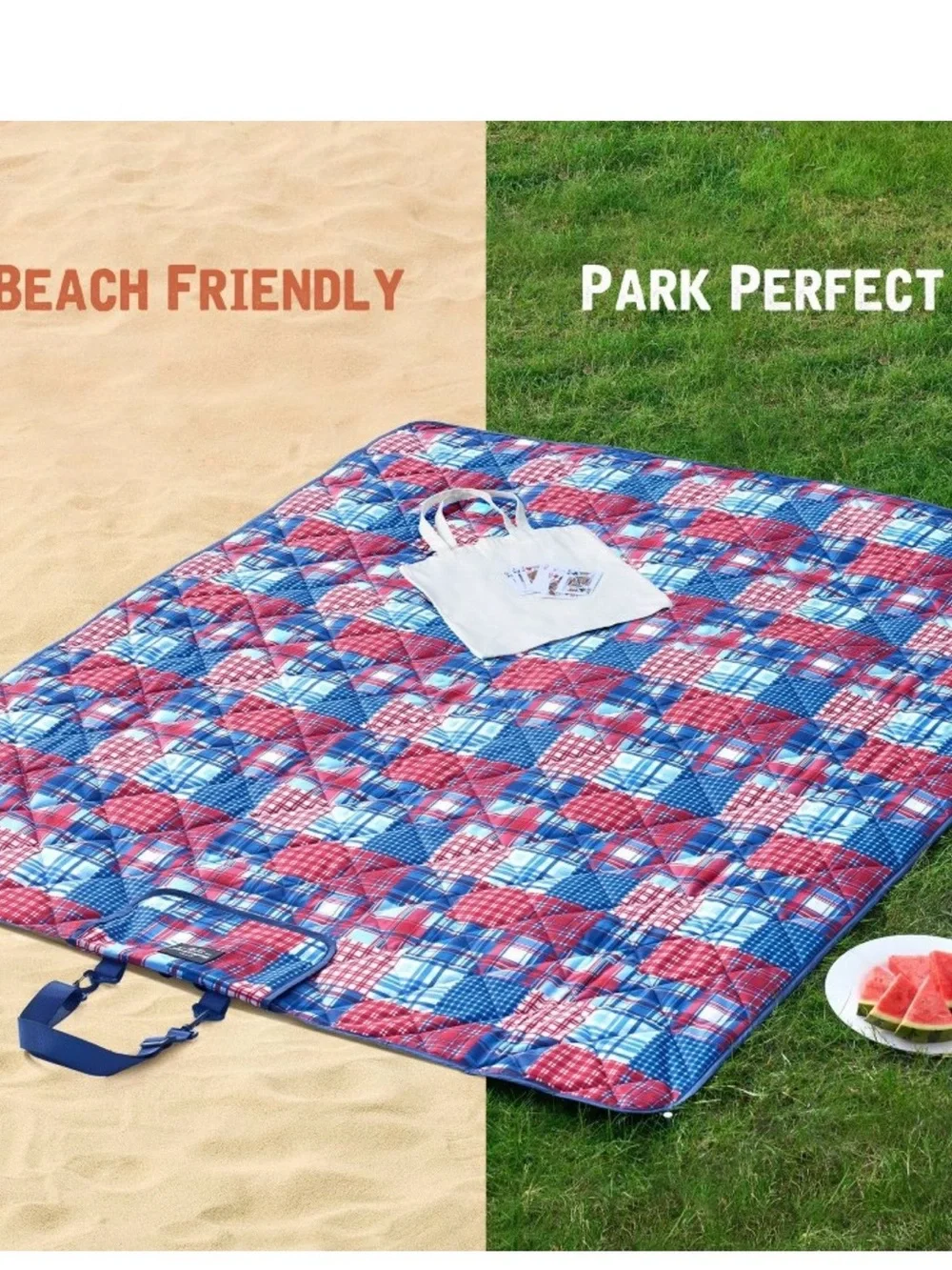 NEW! Weatherproof - Vintage Madras Throw Blanket, 72”x60”